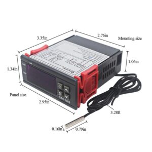 STC-1000 AC 110-220V 10A LCD Ekranlı NTC Sensörlü Termostat Sıcaklık Kontrol Modülü - Görsel 1